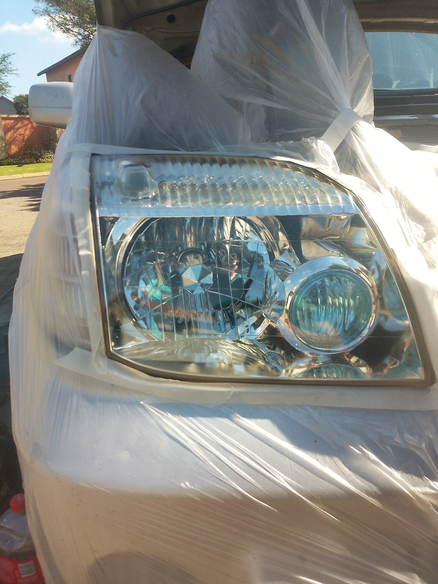 Headlight after restoration